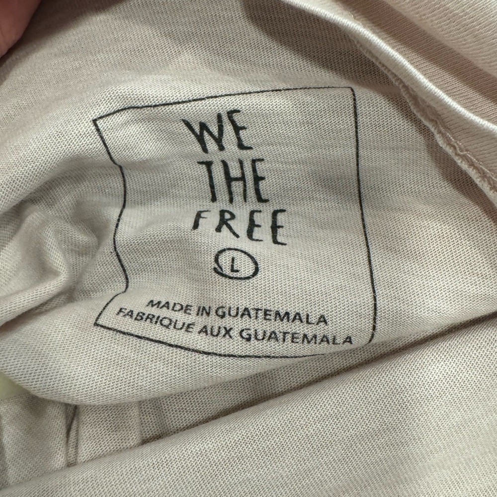 Free People cream long sleeve shirt - L